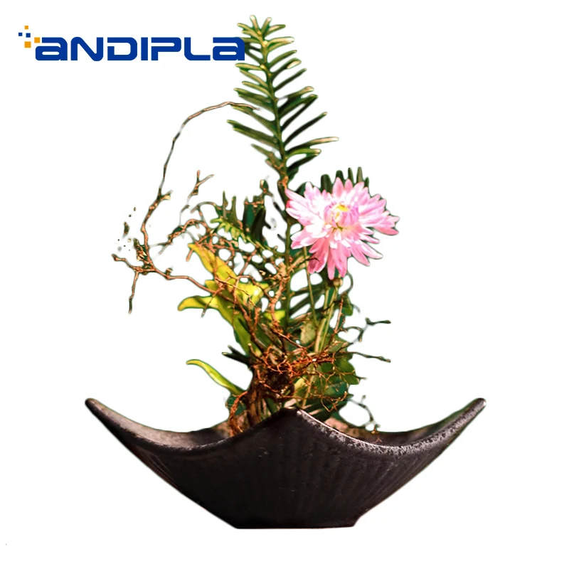 Японский стиль Ikebana цветочный горшок винтажная керамическая чаша для