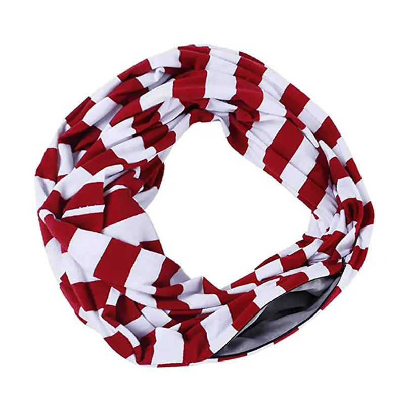 Women Loop Scarf Infinity Wrap Hidden Zipper Pocket Warm Travel Couple Scarves Winter Warm Solid Ring Blanket Wrap Shawl D20 (6)
