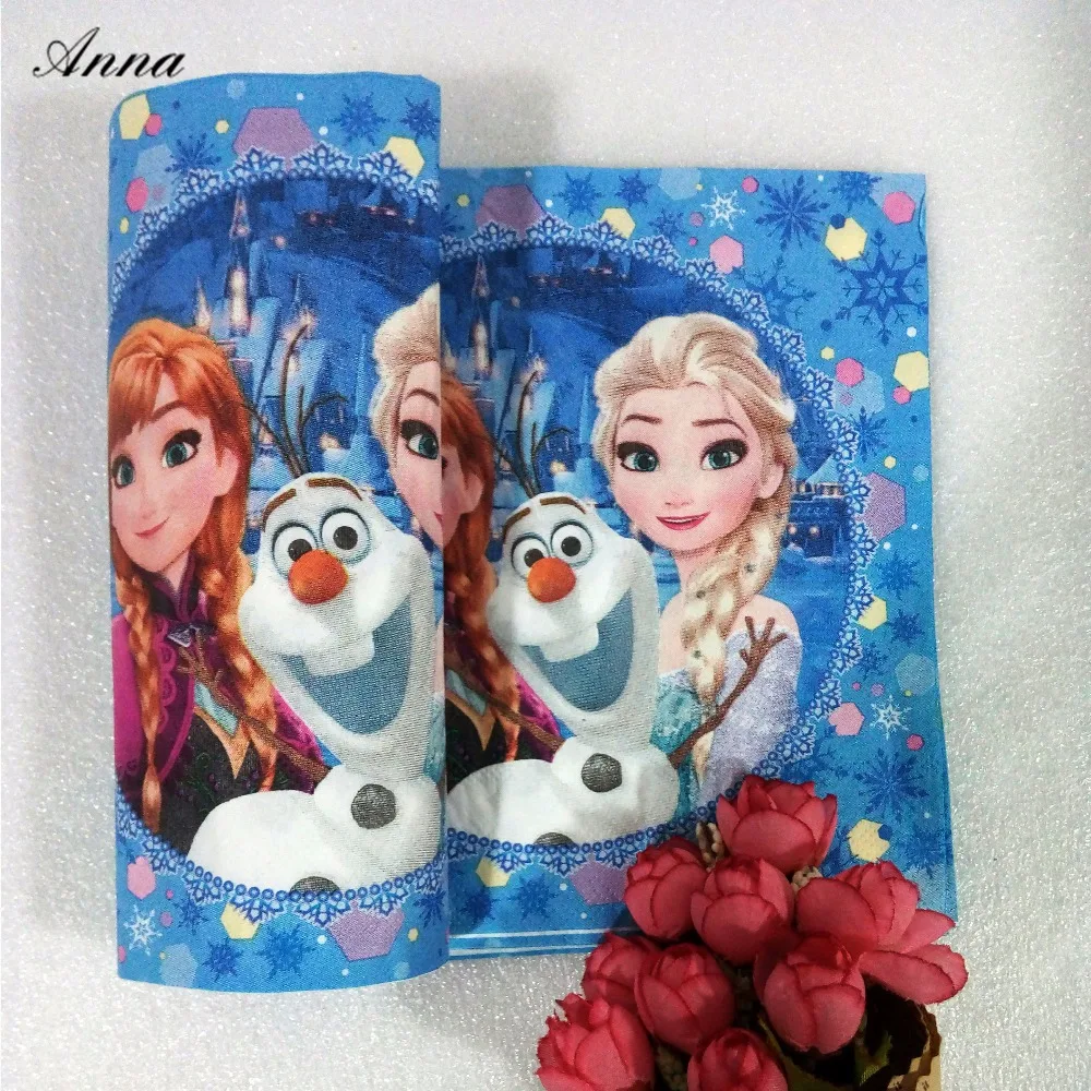 

10pc/bag Cute Cartoon Frozen Anna And Elsa Party Supplies Paper Napkin Birthday And Party For Kids Party Favors Napkins