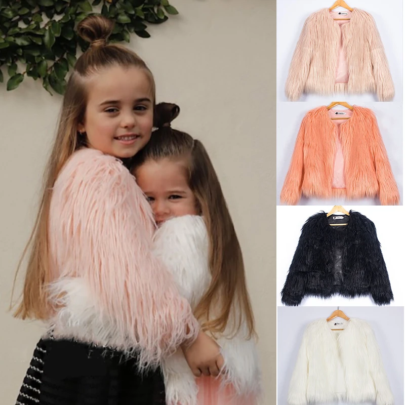 Baby girl faux fur jacket Clearance