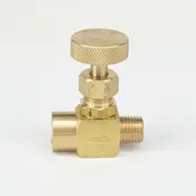 1/" NPT Мужской Женский медный игольчатый клапан управления потоком 1000 PSI WOG водопровод Пропан Датчик