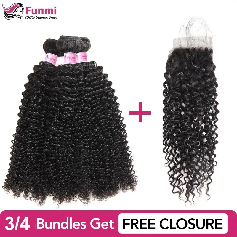 

Buy Curly Human Hair Bundles Get Free Closure Malaysian Curly Hair Bundles Funmi 100% Virgin Human Hair Bundles Extensions