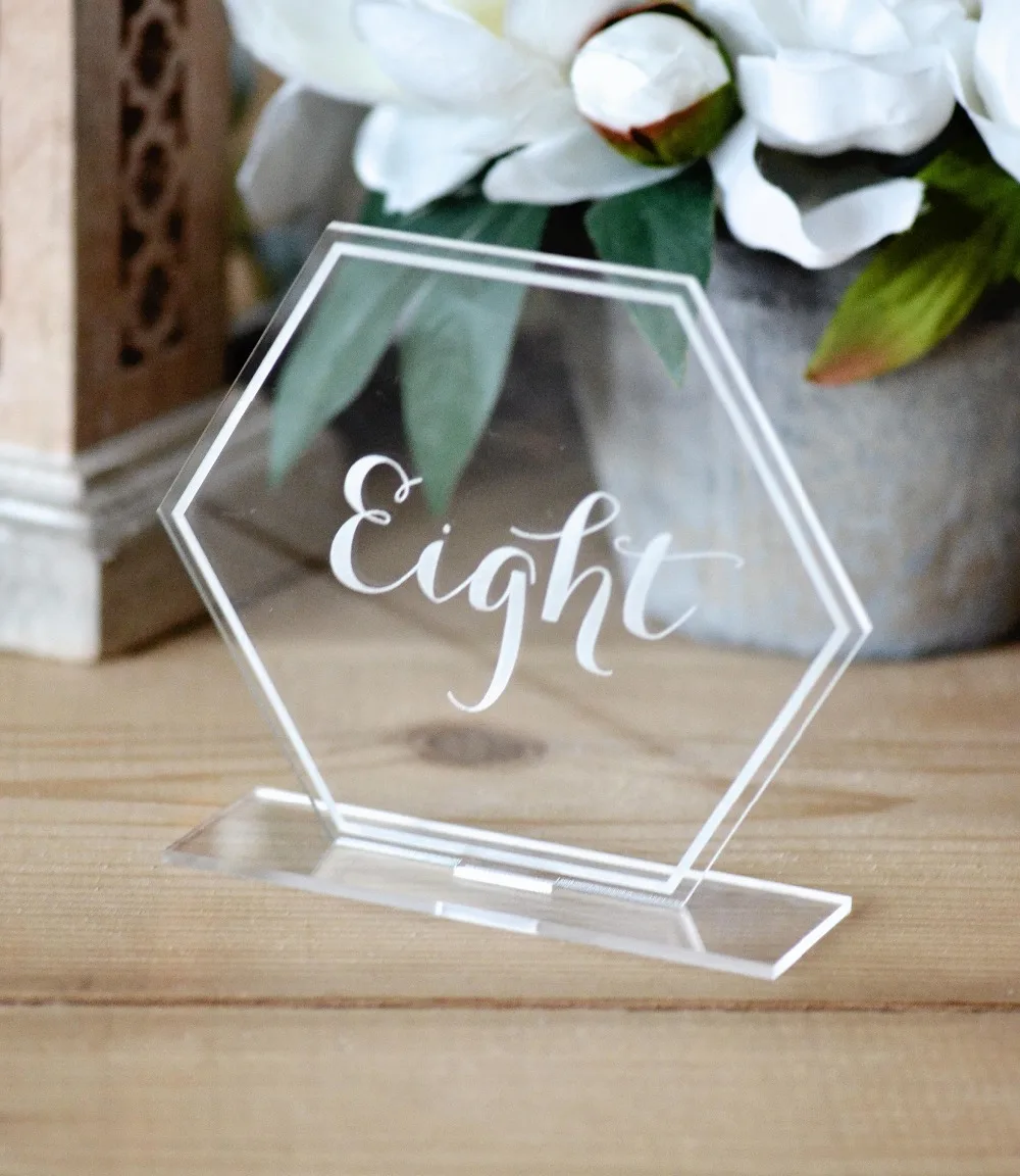 

Acrylic rectangle or circle table standing numbers, Clear Acrylic Wedding Table Numbers wedding Table decoration , Freestanding