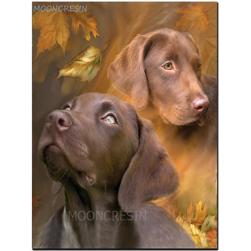 

MOONCRESIN Diamond Mosaic Meditate On The Dog Diamond Embroidery Needlework Diy Diamond Painting Cross Stitch Resin Decoration