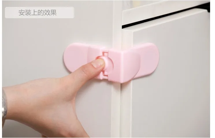 Безопасности 10 шт. шкаф ящик Шкаф Холодильник туалет двери шкафа Пластик замок для безопасности ребенка LockCare безопасности детей ER038
