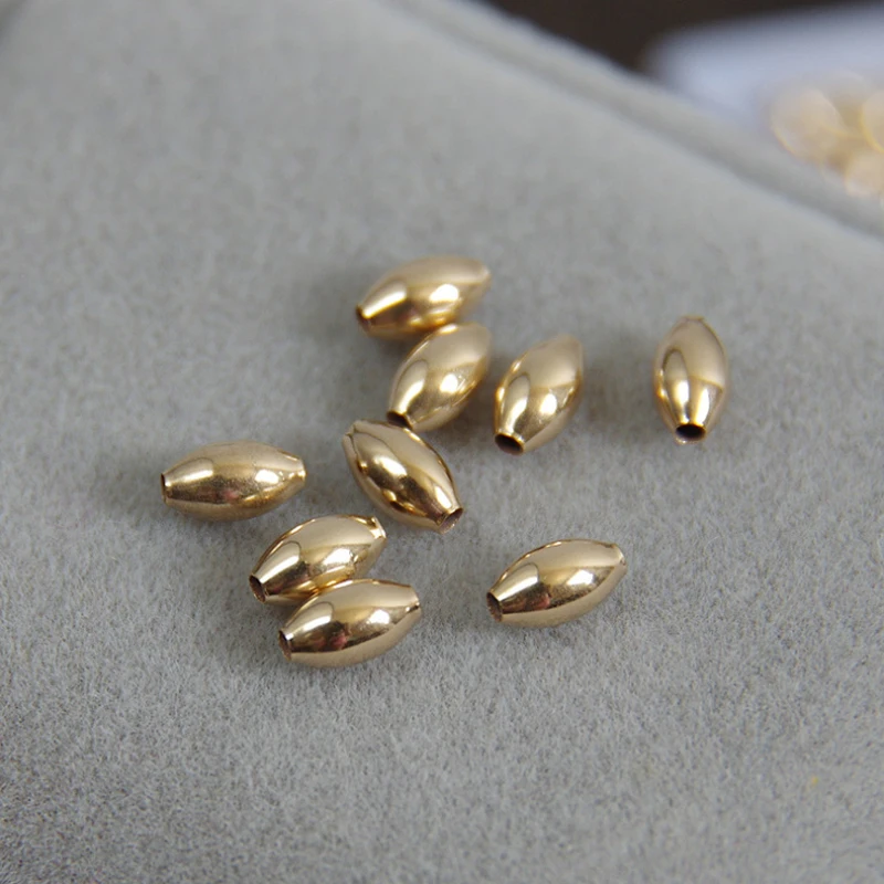 Buy Gold filled smooth oval spacers Beads 3*5mm 5pcs