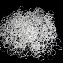 1000 шт., маленькие прозрачные черные резинки, веревка, конский хвост, держатель, резинка для волос, эластичная резинка для волос для девочек, аксессуары для волос