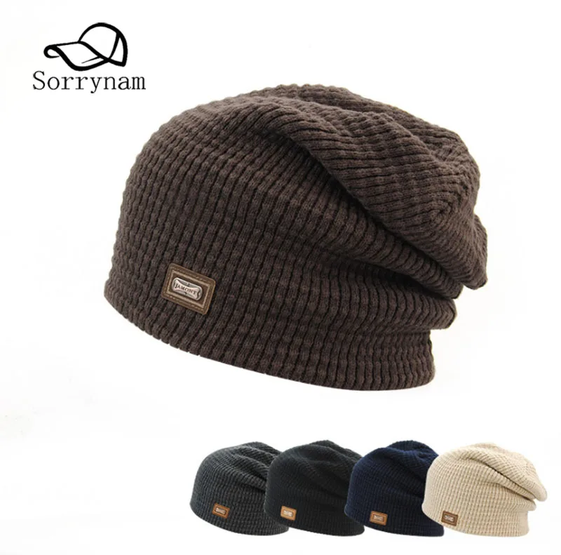 New Fashion Male Cap Men Beanie Caps Boys Winter Hats For Man Knitted