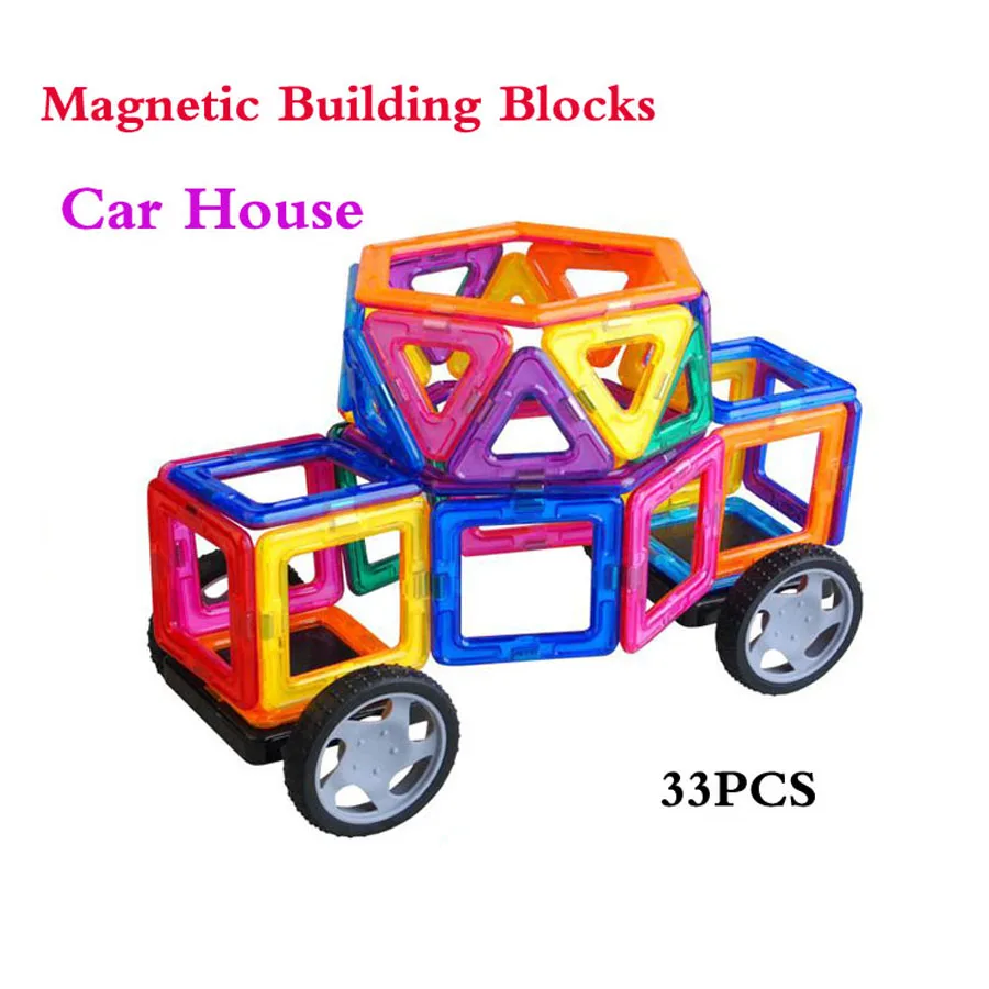 33pcs Blocks Car House Model Children Educational Toy Designer DIY Fight