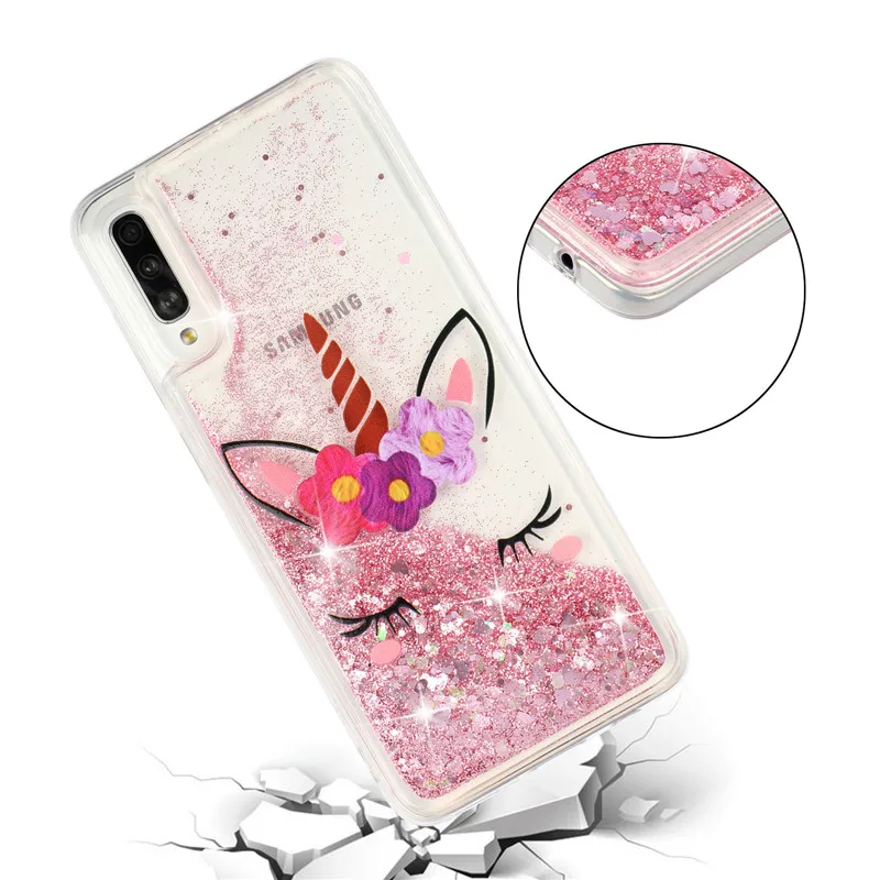 Мягкий чехол для Samsung Galaxy A50 A10 A20 A30 A40 A70 M10 A51 A71 блестящий телефона с динамической