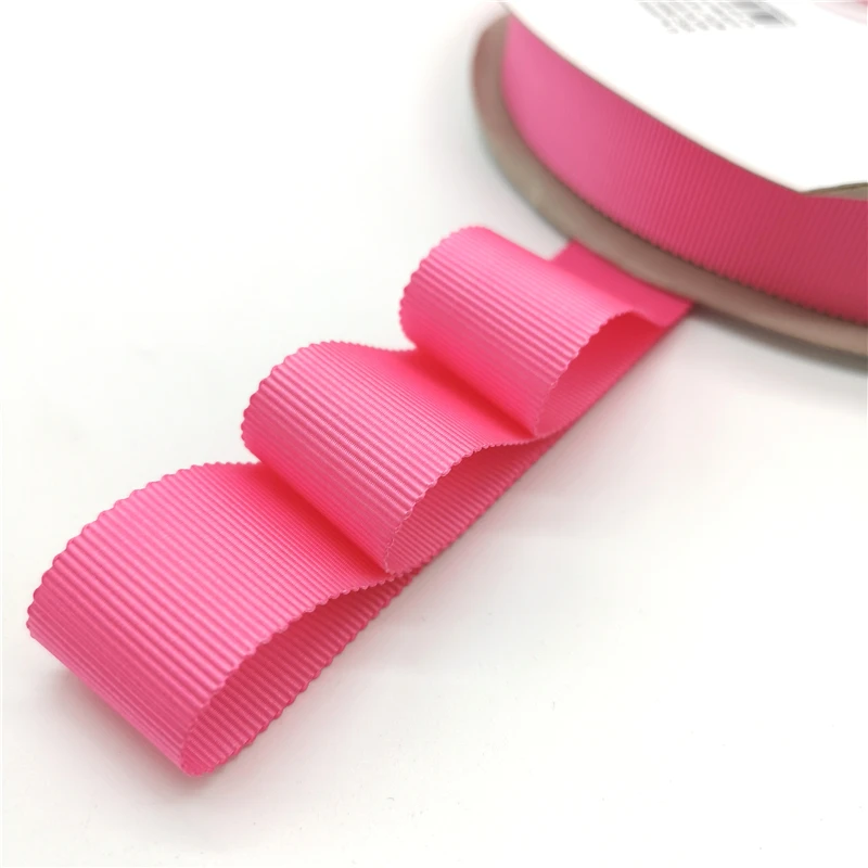 

High Quality 1"(25mm) Rose Ployester Petersham Ribbon for Wedding Decoration Gift Wrapping Hair Bows DIY Christmas Ribbon