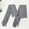 Classic Adult Black White Red Grey Skin Opera/Elbow/Wrist Stretch Satin Finger Long Gloves Women Flapper Gloves Matching Costume ► Photo 3/6