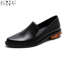 2017 Новая Мода Граничит Заклепки Оксфорд Обувь для Женщин Chaussures Femme Бездельники Корова Кожа Платформа Дерби Обувь Женщины 9943/15