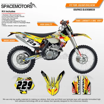 

MotoSpace Customized Team Graphics Backgrounds Decals 3M Custom Stickers For KTM SX SXF XCF 2011-2015 EXC EXCF XCW 2012-2016 039