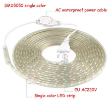 220 V LED Strip Light with EU Plug 5050 Waterproof 1to100m 220V Ribbon Tape Lamp Stripe Warm White Blue white green red цена 220 V LED Strip Light with EU Plug 5050 Waterproof 1to100m 220V Ribbon Tape Lamp Stripe Warm White Blue white green red цены онлайн