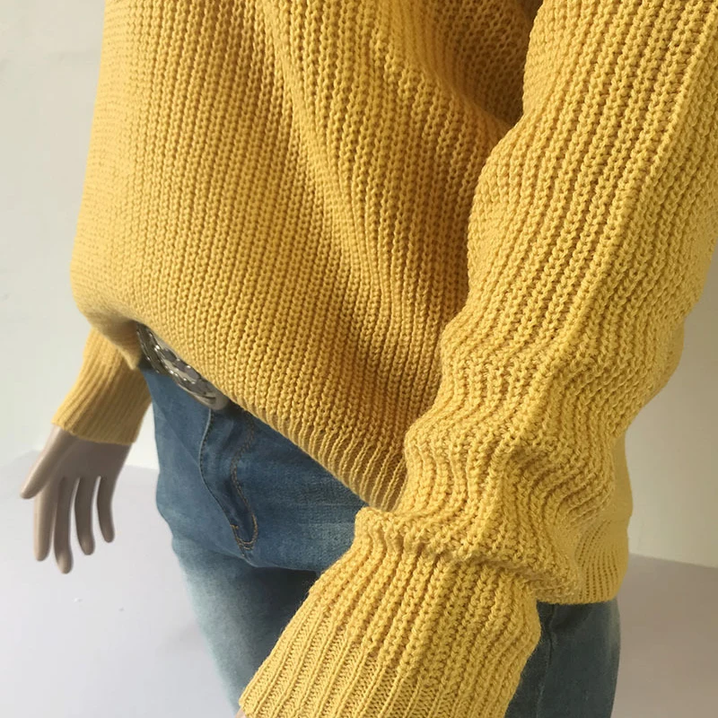 Raisvern 2019 новые женские свитера и пуловеры, вязаный женский свитер, Slash трикотажный кардиган, длинный рукав, свитер с открытым плечом