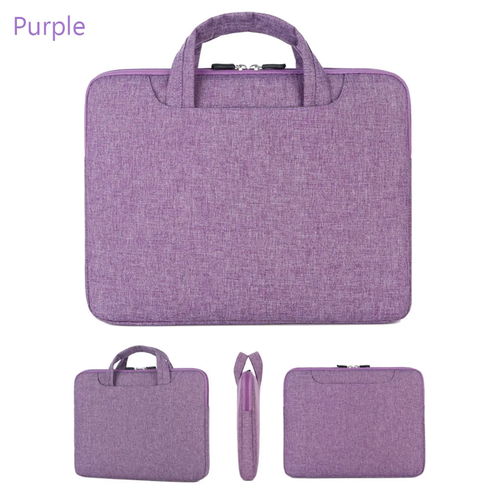 13 14 15 inch Laptop Bag Notebook Cover Sleeve Case Handbag For HP Dell Lenovo Samsung Sony MacBook Air Pro Retina - Color: Purple