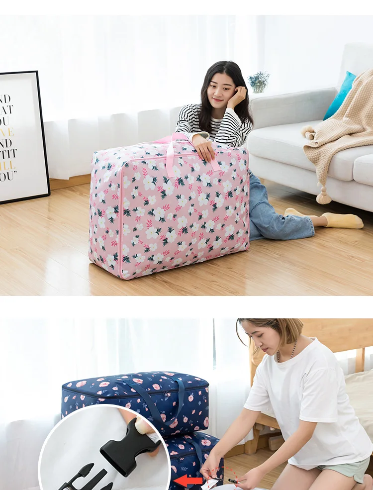2019-New-Foldable-Under-Bed-Canvas-Fabric-Storage-Bag-Organizer-for-Comforters-Blankets-Bedding-Duvets-Clothes-Quilts-Pillows_04