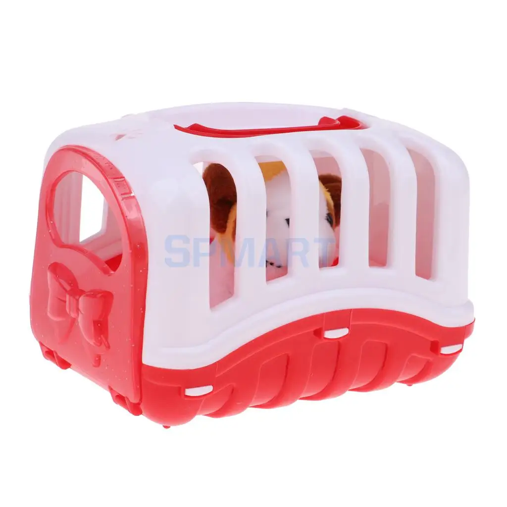 Dollhouse Nursery Room Baby Simulation Animal Carrier Pet Cage Model Furniture for MellChan 9-11inch Reborn Doll Playset Toy
