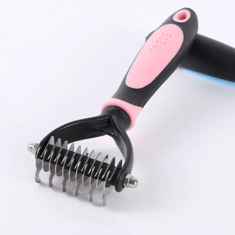 

Comb Brush 11 Blade Shampoo For Dogs 2018 New Dog Pet Cat Fur Grooming Trimmer Tool