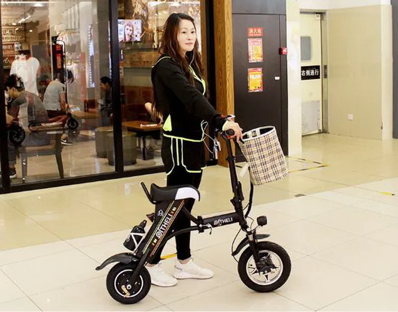 Best 261012/Folding electric bicycle / mini battery car / male on behalf of the drive lithium single double adult step scooter 25