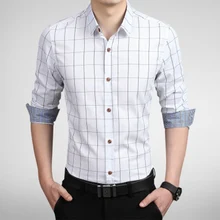 Zogaa Высококачественная Мужская рубашка в клетку с длинным рукавом, мужская клетчатая рубашка, весенне-осенние модные повседневные рубашки, домашняя офисная одежда