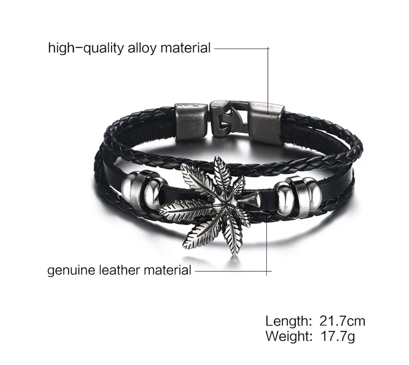 Мужской кожаный браслет 8 5 дюйма|leather bracelet with pearls|leather and metal braceletleather strips for sale |