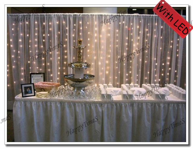 3*3 M Décoration De Mariage Rideau Toile de Fond Rideaux Avec LED ... 3*3 M Décoration De Mariage Rideau Toile de Fond Rideaux Avec LED ...