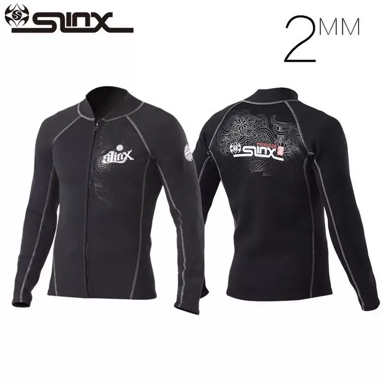 SLINX 2 мм неопреновый Мужской гидрокостюм с длинным рукавом, куртка для подводного плавания, гидрокостюм для серфинга, рафтинга, теплый боди, одежда для плавания, оборудование для дайвинга