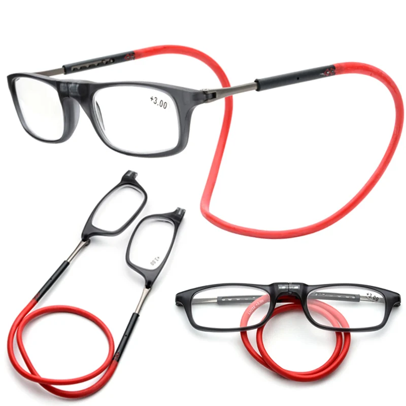 Reading Glasses Men Women Adjustable Hanging Front