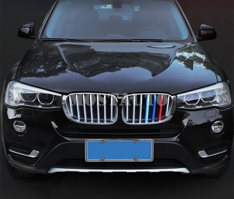 ABS передняя решетка гриль накладка на Молдинг Накладка для BMW X3 F25 2011- 14 шт