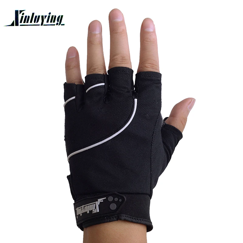 للجنسين Gym نجوم النادي الأهلي قفازات المضادة للانزلاق تنفس نصف اصبع قفازات التدريب رفع الاثقال تسلق الدراجات