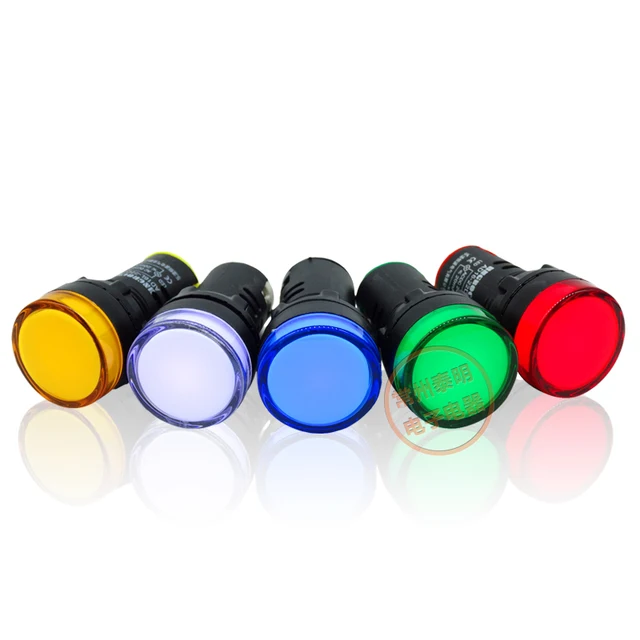 AC/DC 24V 22mm 5pcs/lot Panel Indicate Led Signal Light Brightness