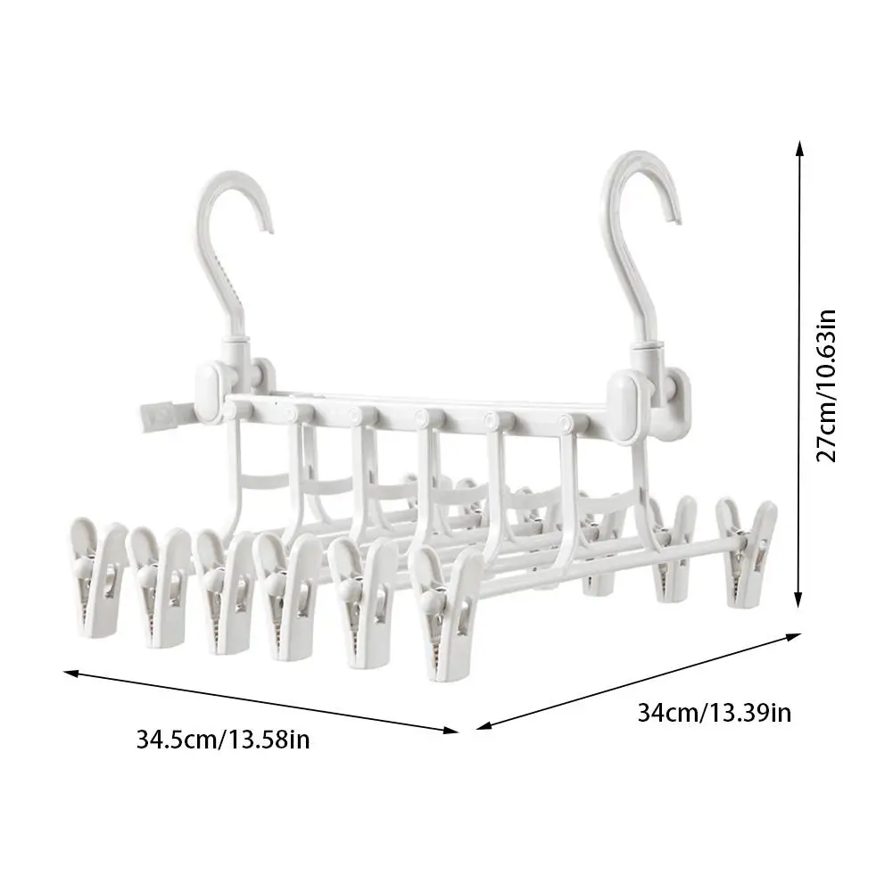 8 шт., 12 зажимов, Многофункциональная вешалка, волшебная сушилка для штанов, вешалка для одежды, шкаф для одежды, складной двойной крючок, ветрозащитная вешалка для одежды