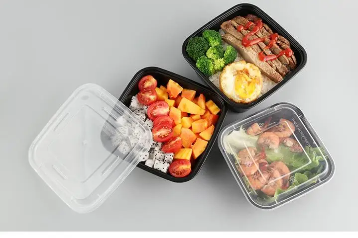 50Pcs Disposable Microwave Plastic Food Storage Container Safe Meal Prep Containers For Home Kitchen Food Storage Box