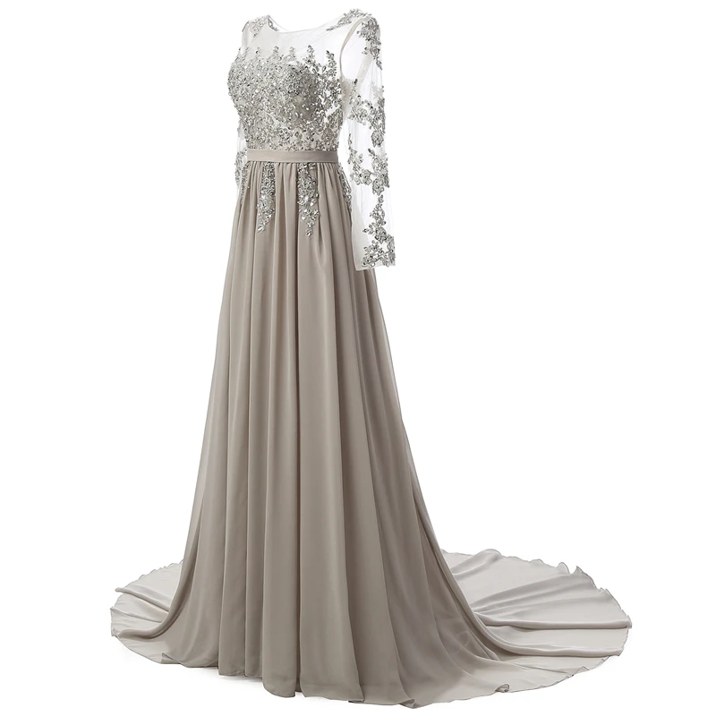 CEEWHY Crystals Beaded Chiffon Prom Dresses Backless Mesh Evening Dresses Long Party Formal Maxi Lace Dress Robe de Soiree CEEWHY Crystals Beaded Chiffon Prom Dresses Backless Mesh Evening Dresses Long Party Formal Maxi Lace Dress Robe de Soiree