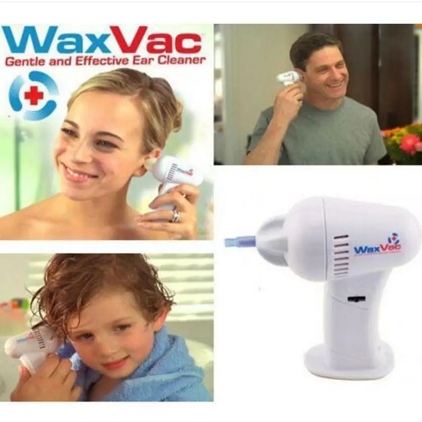 WAXVAC VACUUM EAR CLEANING SYSTEM CLEAN EAR WAX VAC AS SEEN ON TV ears