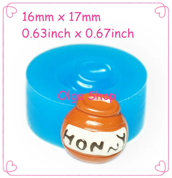 PYL061 Honey Pot Silicone Mold Bee Honey Jar Mold Cookie Biscuit Mould