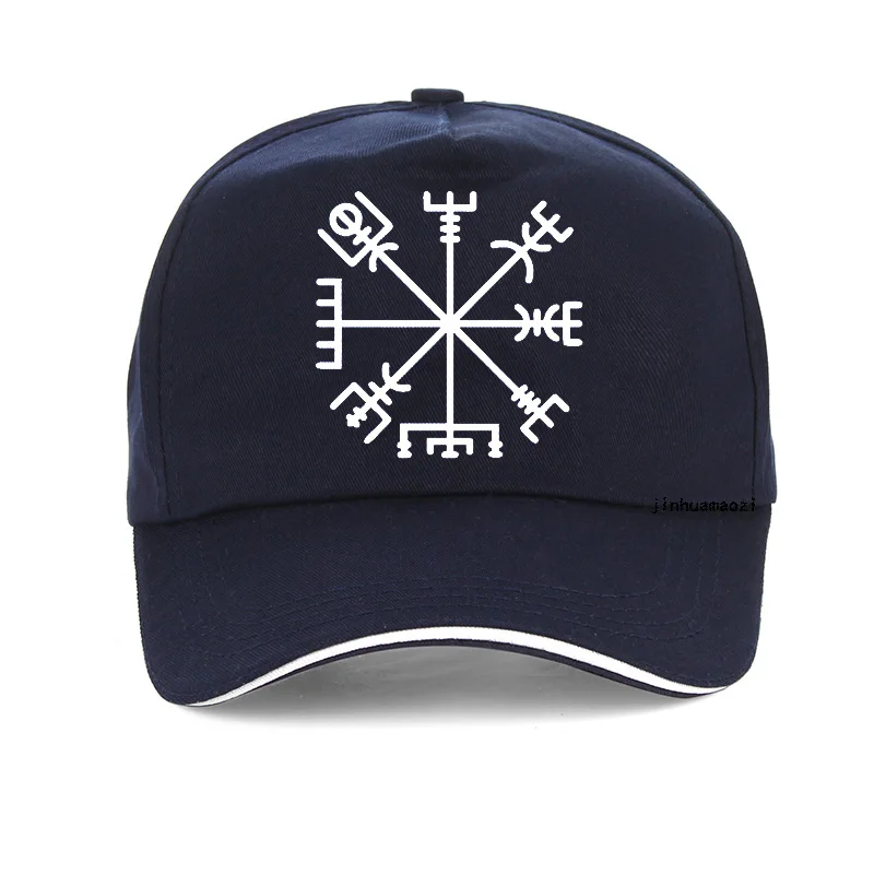 Модный бренд Vegvisir Futhark руны навигатор Vegvisir Викинг Компас бейсболка для мужчин и женщин регулируемые хип-хоп бейсболки - Цвет: Тёмно-синий