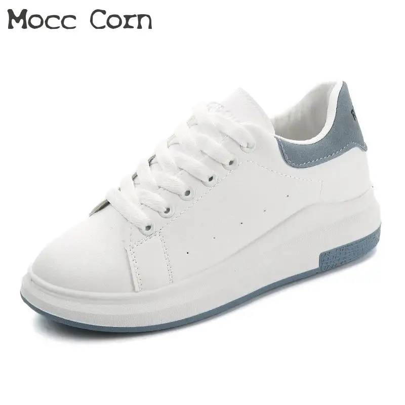

Autumn Winter White Leather Sneakers Women Platform Shoes Womens Trainers Tenis Feminino Casual Aberto Sport Shoes Woman Tennis