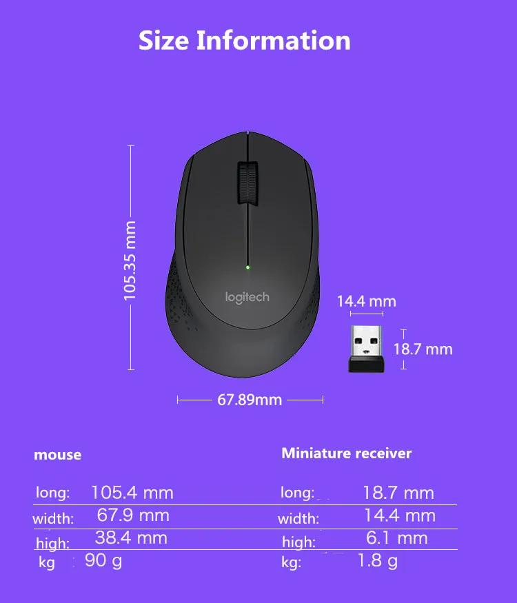 Беспроводная мышь logitech M280 2.4GH