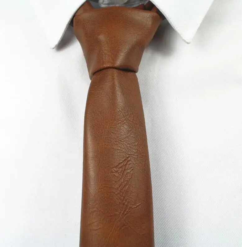 RBOCOTT Дизайн Кожаный Галстук модный тонкий галстук для мужчин аксессуары для мужчин s микрофибра Нано водонепроницаемый шеи галстуки 6 см Вечерние - Цвет: 04