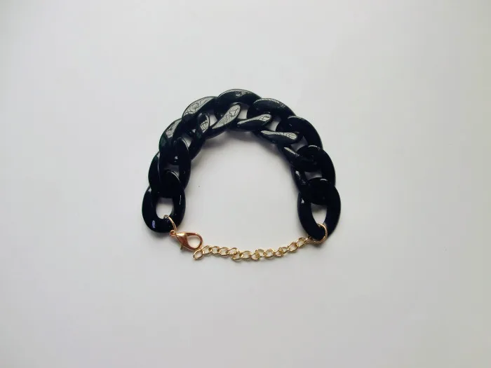 FishSheep 2018 Statement Acrylic Chain Charm Bracelet For Men Women Cuff Pulseras Bracelets & Bangles Fashion Jewelry Gifts