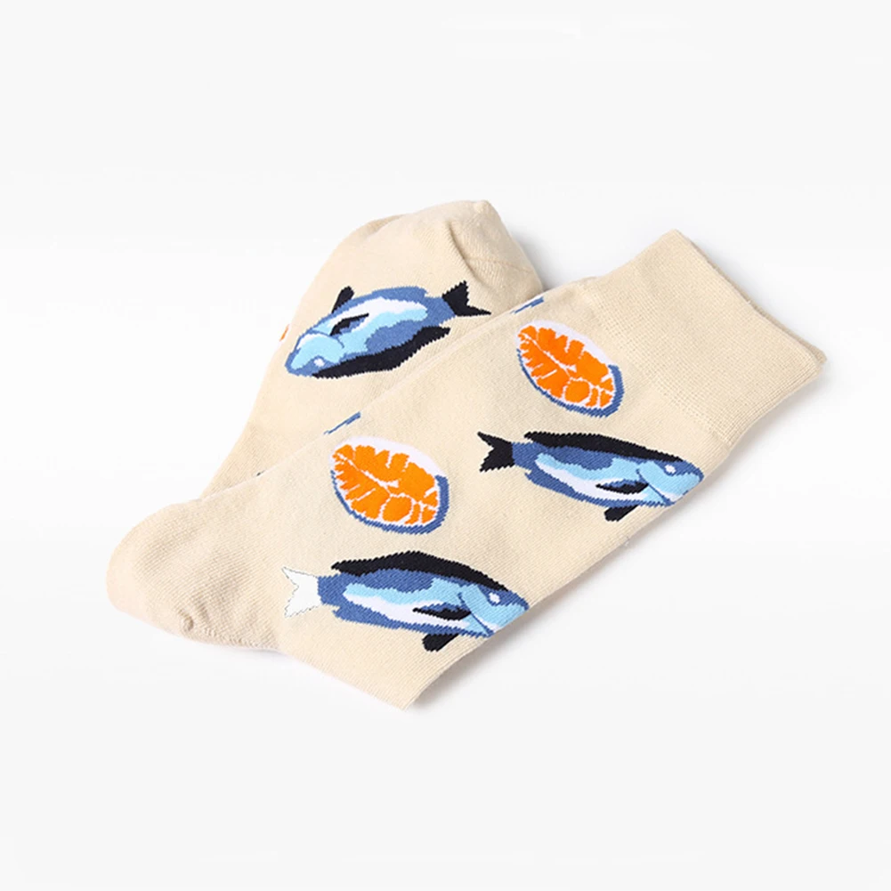 Мода Lover Harajuku Calcetines Новинка уличная одежда морепродукты морским животным узором мягкие эластичные хлопковые парные носки для подарка
