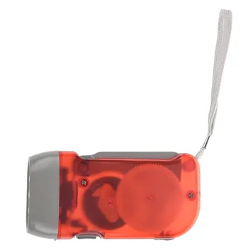 

RED 3 LED Hand Press No Battery Wind up Crank Camping Outdoor Flashlight Light Torch