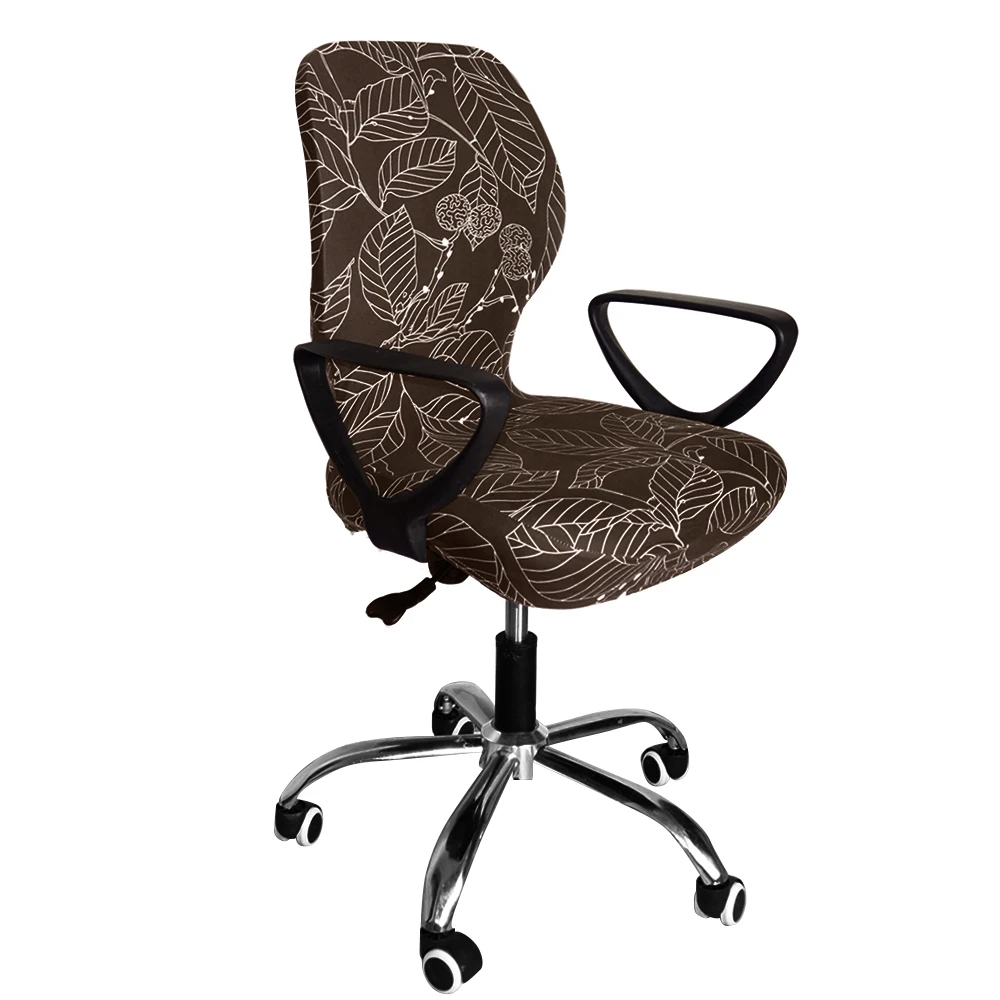 Printed Elastic Computer Office Chair Cover Washable Removable Arm