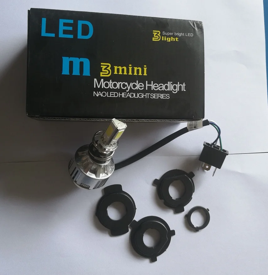 JX-LCLYL H4 BA20D 34W LED Hi/Lo Beam Motorcycle Headlight Front Light Lamp Bulb 6500K