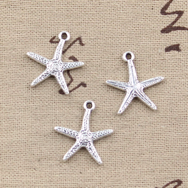 

20pcs Charms marine starfish 20x18mm Antique Silver Plated Pendants Making DIY Handmade Tibetan Silver Jewelry