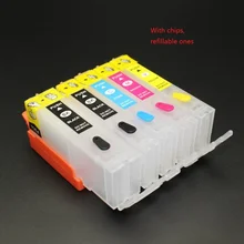 Чернильный способ 5 пустых заправляемых картриджей многоразового использования комплект для PGI570 CLi571 не подлинный