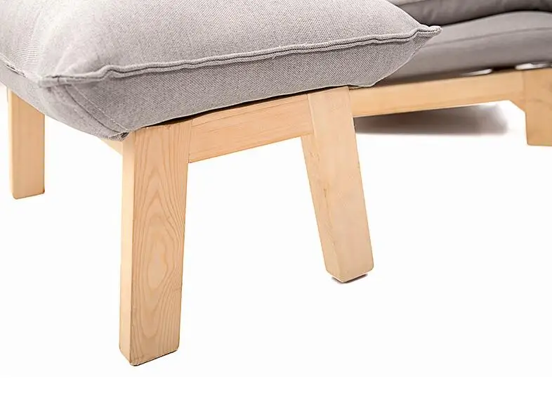 Modern Chaise Lounge Chair And Ottoman Set With Wooden Legs Living Room Furniture Fabric Upholstery Recliner Footstool Modern Chaise Lounge Chair And Ottoman Set With Wooden Legs Living Room Furniture Fabric Upholstery Recliner Footstool